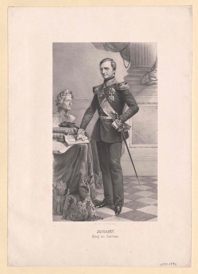 Saský král Johann od Artist Unknown