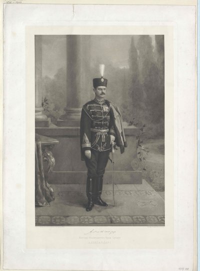 Srbský král Alexandr I. od Artist Unknown