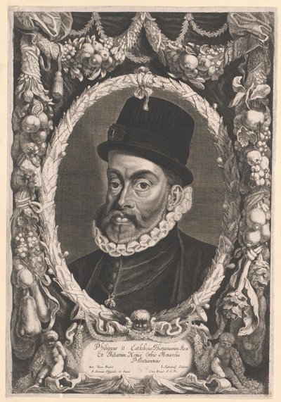Španělský král Filip II. od Artist Unknown