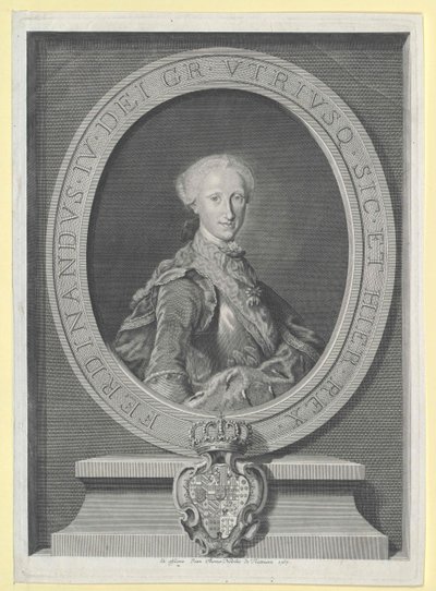 Král obojí Sicílie Ferdinand I. od Artist Unknown
