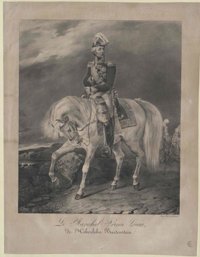 Ludvík kníže Hohenlohe-Bartenstein od Artist Unknown
