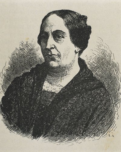 MARIN DEL SOLAR, Mercedes (1804-1866). Chilská spisovatelka. Rytina. od Artist Unknown