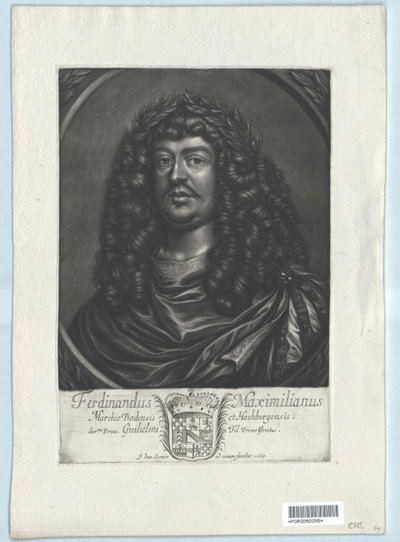 markrabě bádensko-bádenský Ferdinand Maxmilián od Artist Unknown
