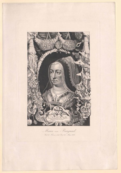Marie Burgundská (tisk) od Artist Unknown