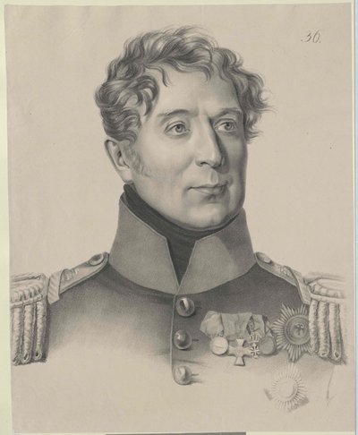 Michail Andrejevič hrabě Miloradovič od Artist Unknown