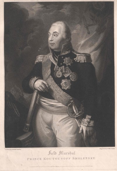 Michail Ilarinovič Goleniščev kníže Kutuzov-Smolenskij od Artist Unknown