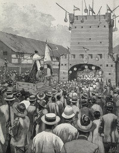 Filipíny (1899). Protest v Manile. (rytina) od Artist Unknown