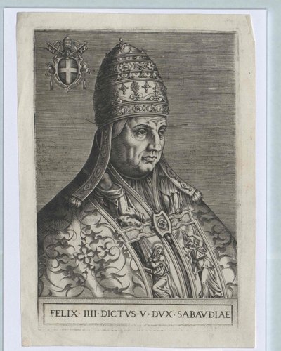 Papež Felix IV (tisk) od Artist Unknown