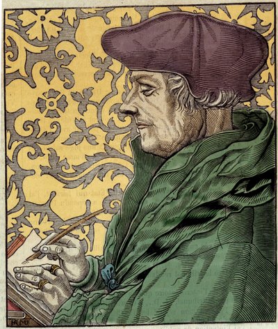 Portrét Didiera Erasma (Erasma Rotterdamského) (1469 - 1536), nizozemského humanisty. od Artist Unknown