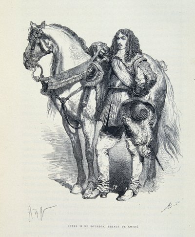 Portrét Ludvíka II. Bourbonského, prince z Condé (známého jako Le Grand Condé) (Bourbon-Conde) od Artist Unknown
