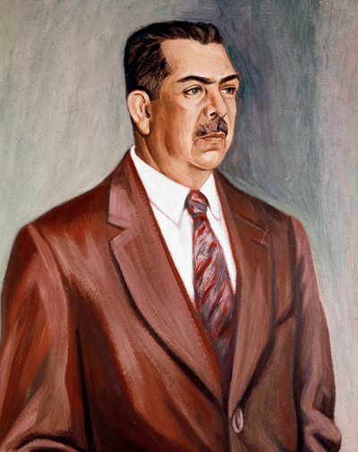 Portrét prezidenta Lazara Cardenase del Rio (olej na plátně, asi 1940) od Artist Unknown