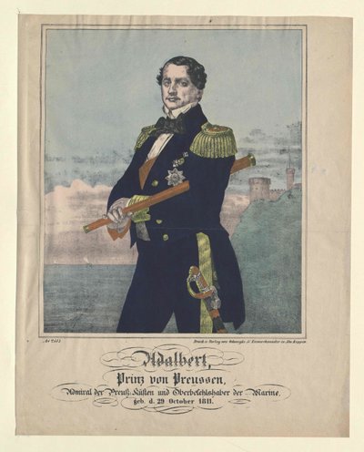 Pruský princ Adalbert od Artist Unknown