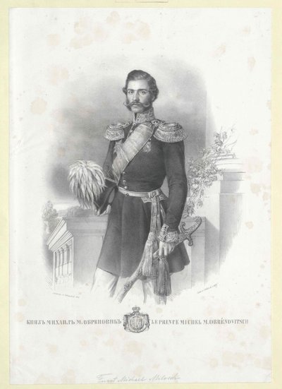 Srbský kníže Michael Obrenovič od Artist Unknown