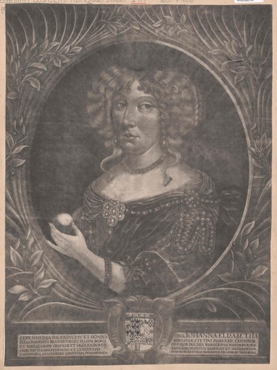 Bádensko-durlachská princezna Johanna Elisabeth od Artist Unknown