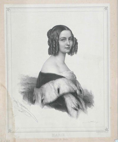 Bádenská princezna Marie (tisk) od Artist Unknown