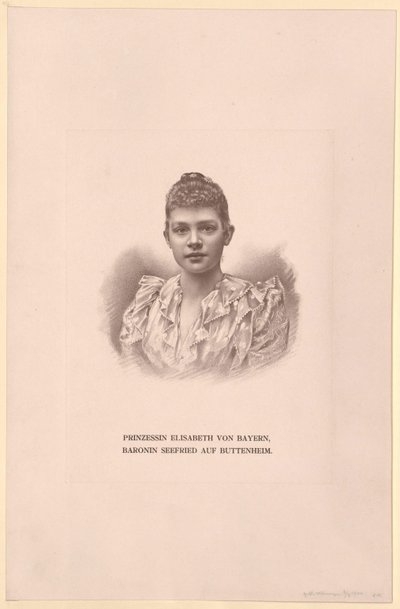 Bavorská princezna Alžběta (tisk) od Artist Unknown