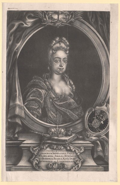 Brunšvicko-Luenburská princezna Wilhelmine Amalie od Artist Unknown