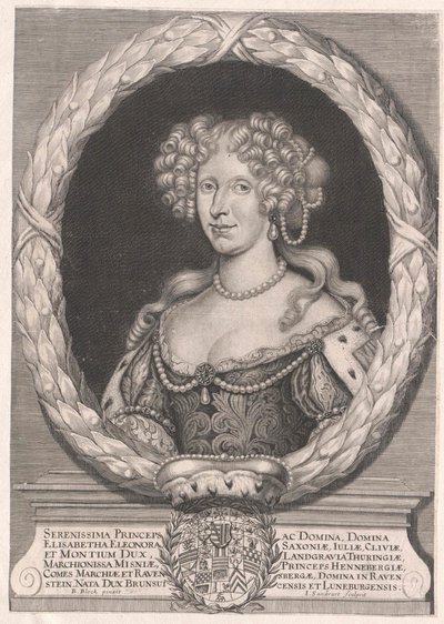 Princezna brunšvicko-wolfenbuettská Elisabeth Eleanor (tisk) od Artist Unknown