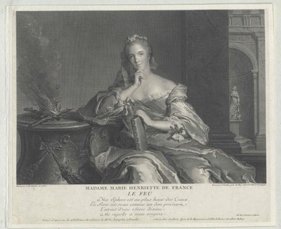 Francouzská princezna Marie Henrietta od Artist Unknown