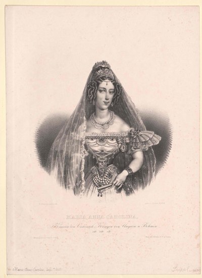 Savojsko-sardinská princezna Marie Anna od Artist Unknown