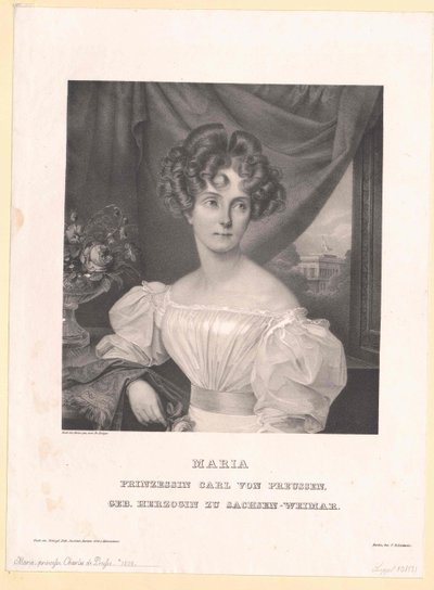 Sasko-výmarská princezna Eisenach Maria od Artist Unknown