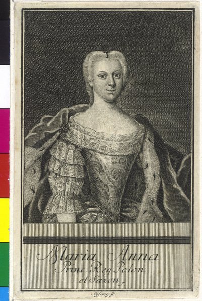 Saská princezna Marie Anna od Artist Unknown