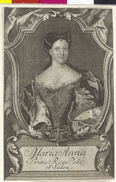 Saská princezna Marie Anna od Artist Unknown
