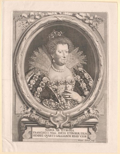 Toskánská princezna Marie Medicejská od Artist Unknown