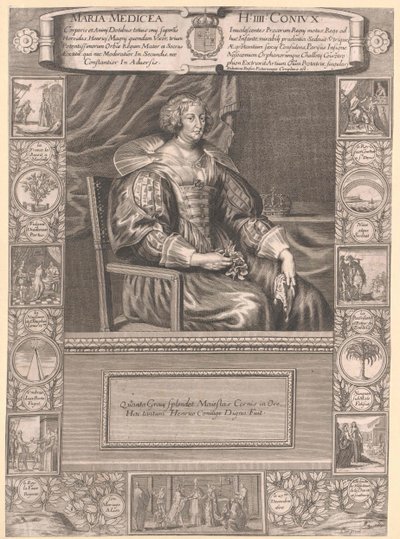 Toskánská princezna Marie Medicejská od Artist Unknown