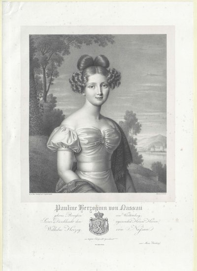Württemberská princezna Paulina od Artist Unknown