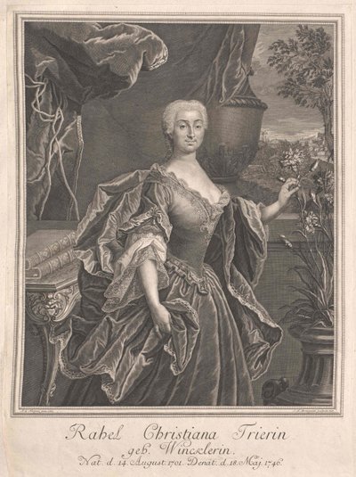 Rahel christiana Winckler od Artist Unknown