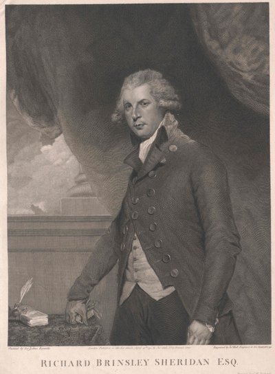 Richard Brinsley Sheridan od Artist Unknown