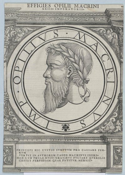 Římský císař Macrinus od Artist Unknown