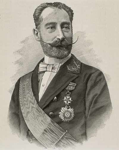 SALVADOR RODRIGANEZ, Amos (1845-1922). Španělský politik a inženýr. Rytina. od Artist Unknown