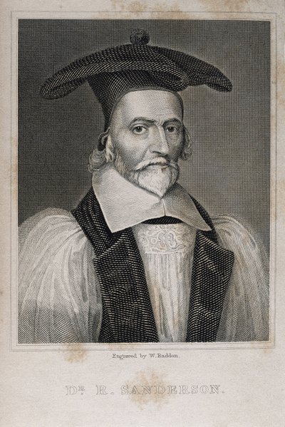 SANDERSON, Robert (1587-1663). Anglický teolog a kazuista. Rytina. od Artist Unknown