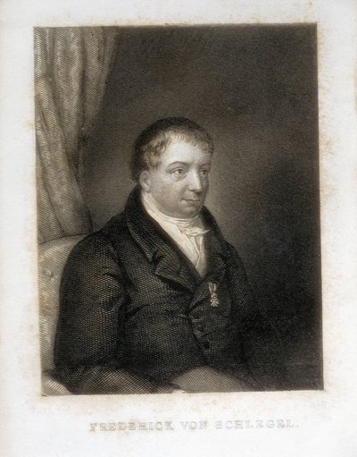 SCHLEGEL, Friedrich von (1772-1829). Německý básník, kritik a učenec. Přední kritik německého romantismu. Rytina. od Artist Unknown