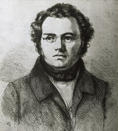 SCHUBERT, Franz (1797-1828). Rakouský romantický skladatel. Lepty. od Artist Unknown