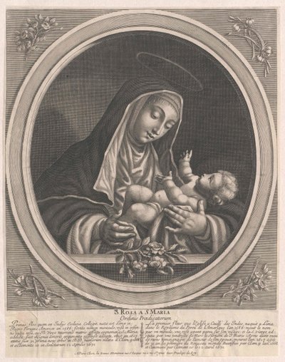 Svatá Rosa z Limy od Artist Unknown