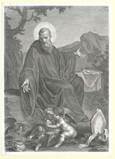 Svatý Benedikt z Nursie od Artist Unknown