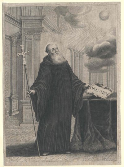 Svatý Benedikt z Nursie od Artist Unknown