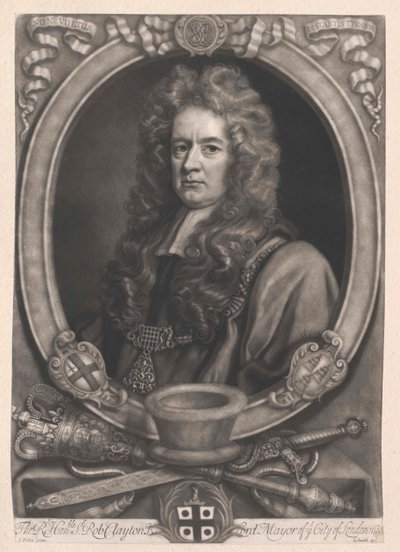 Sir Robert Clayton (tisk) od Artist Unknown