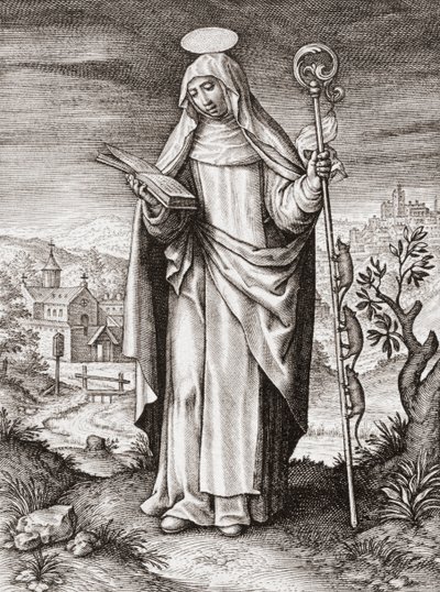 Svatá Gertruda z Nivelles od Artist Unknown
