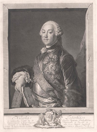 Mikuláš hrabě Esterházy z Galanthy od Artist Unknown