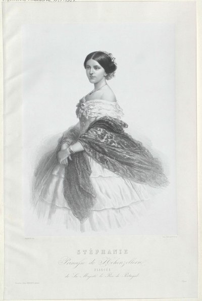 Stephanie Friederike z rodu Hohenzollern-Sigmaringen od Artist Unknown