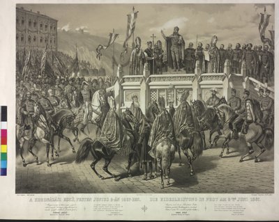 Přísaha při moru 8. června 1867 od Artist Unknown