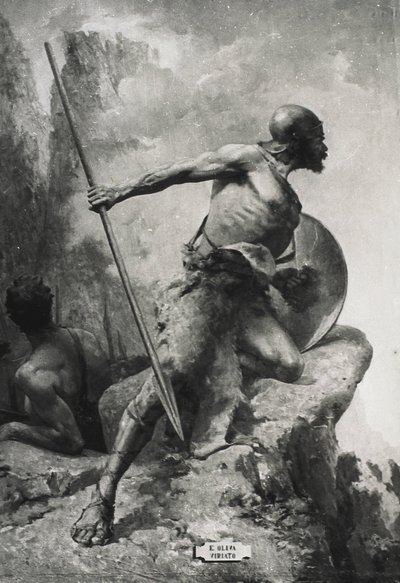 VIRIATHUS (190-139 PŘ. N. L.). Vůdce lusitánského lidu, který se bránil římské expanzi do oblastí západní Hispánie. Rytina od Artist Unknown