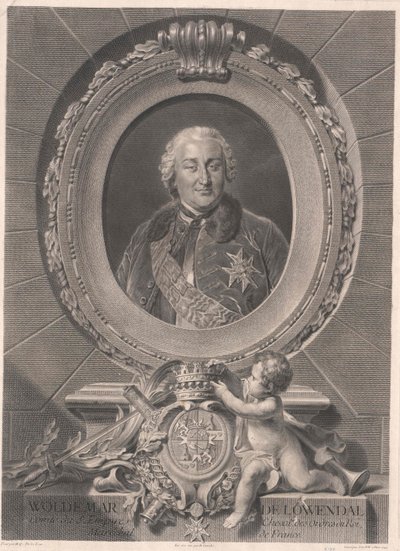Valdemar hrabě Loewendal (tisk) od Artist Unknown