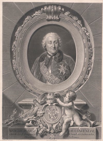 Valdemar hrabě Loewendal (tisk) od Artist Unknown