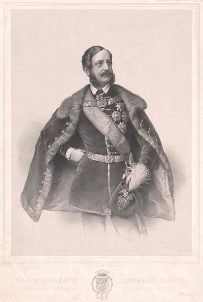 Valentine hrabě baron von Galantha Esterhazy od Artist Unknown