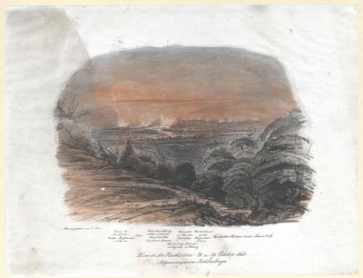 Vídeň v noci z 28. na 29. července. říjen 1848. záznam z Kahlenberge (vrchol) od Artist Unknown